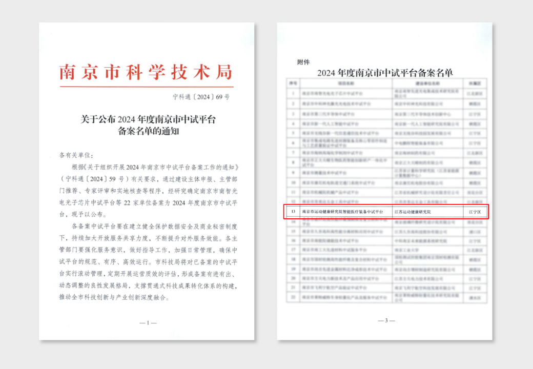 喜报！研究院被纳入2024年度南京市中试平台备案名单